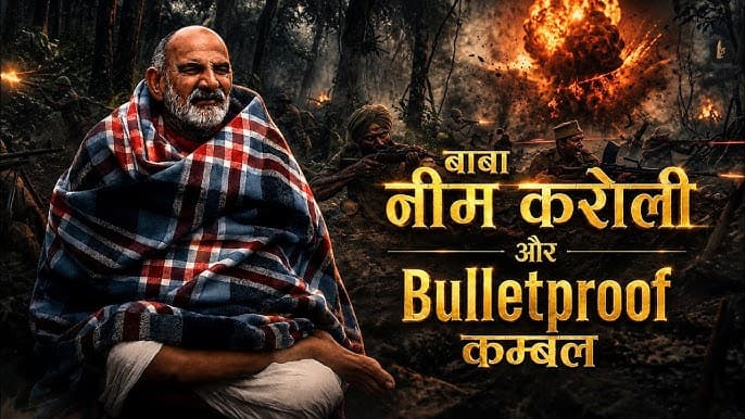 Baba absorbs bullets in a blanket